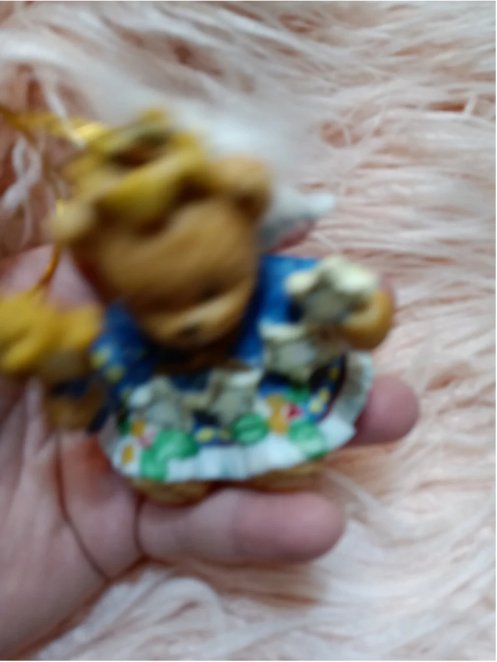 Lucy Rigg Angel Teddy Bear Porcelain FRANCES Chapeau Noelle Hanging Ornament